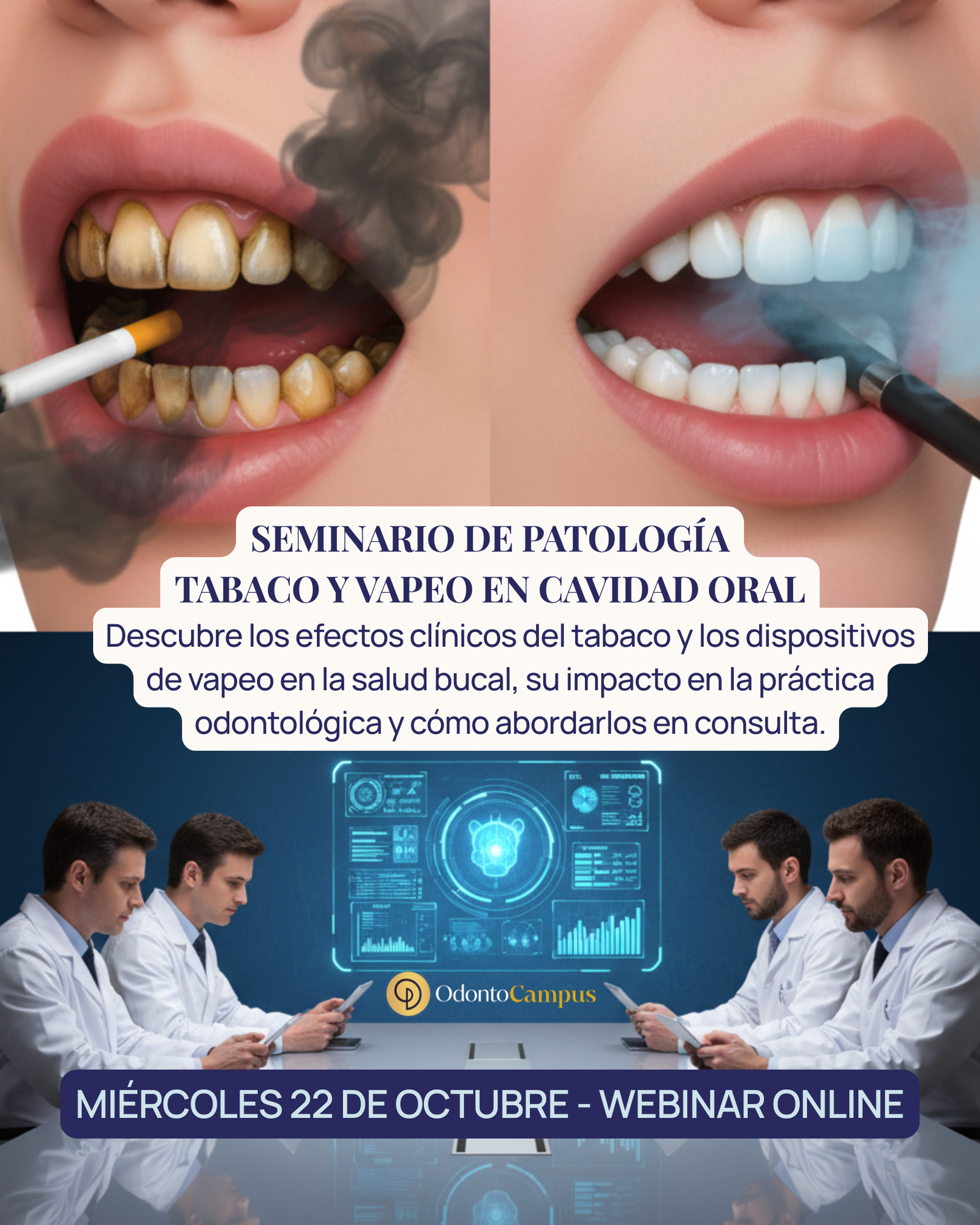 Tabaco y vapeo en cavidad oral